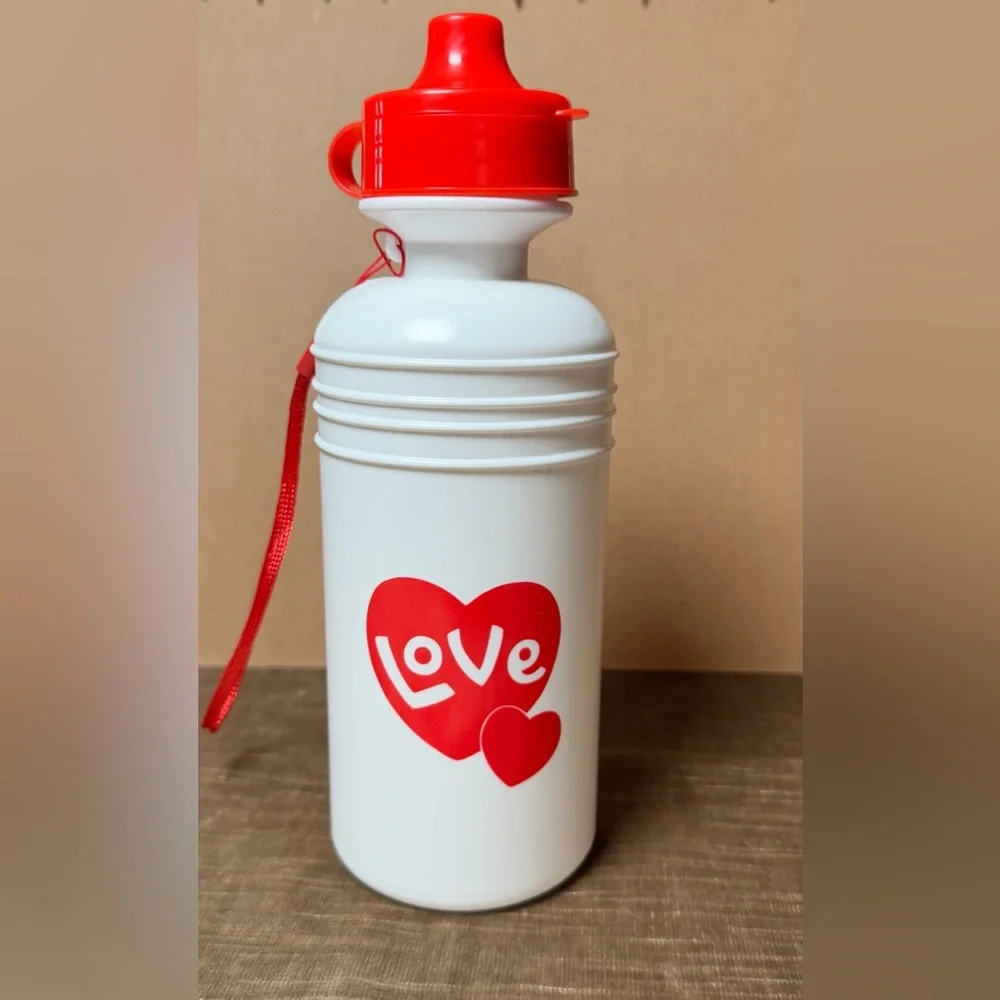 Love Heart Red and White Party Water Bottle